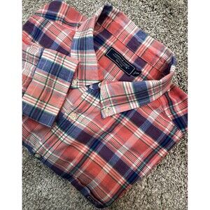 Vineyard Vines Men’s Classic Fit Plaid Madras Long Sleeve Button Up Size XXL